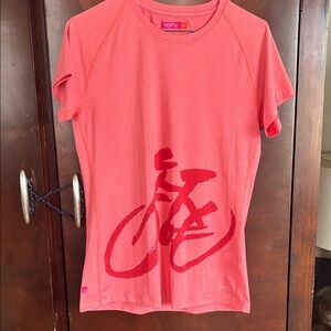 Women's Terry Cycling Top medium Orange Pink